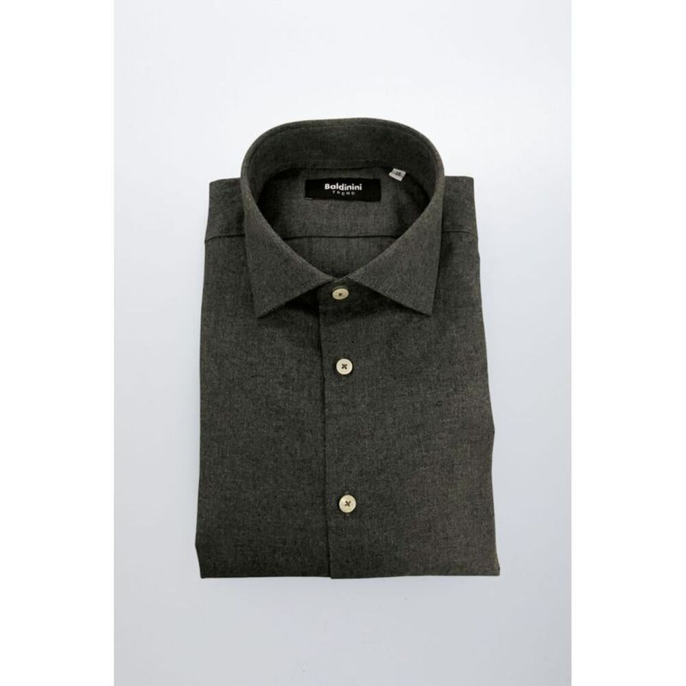 Baldinini Trend Gray Cotton Men Men's Shirt